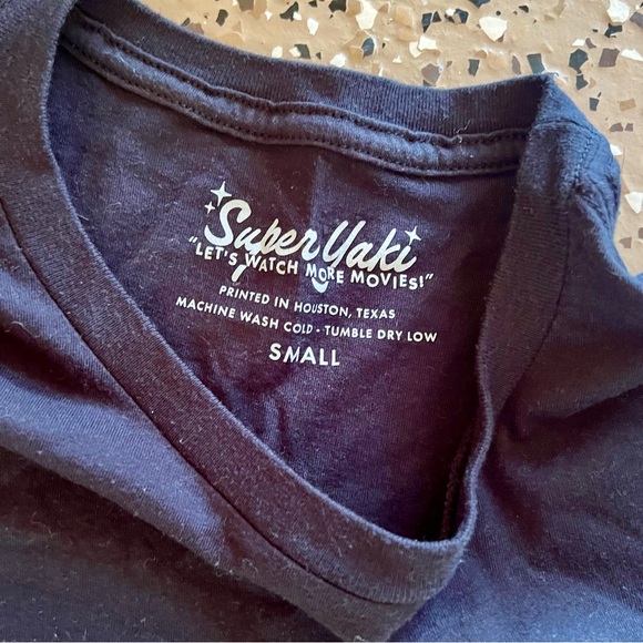 Superyaki black movie lovers graphic t-shirt, tank top bundle, Size Small - Picture 5 of 5